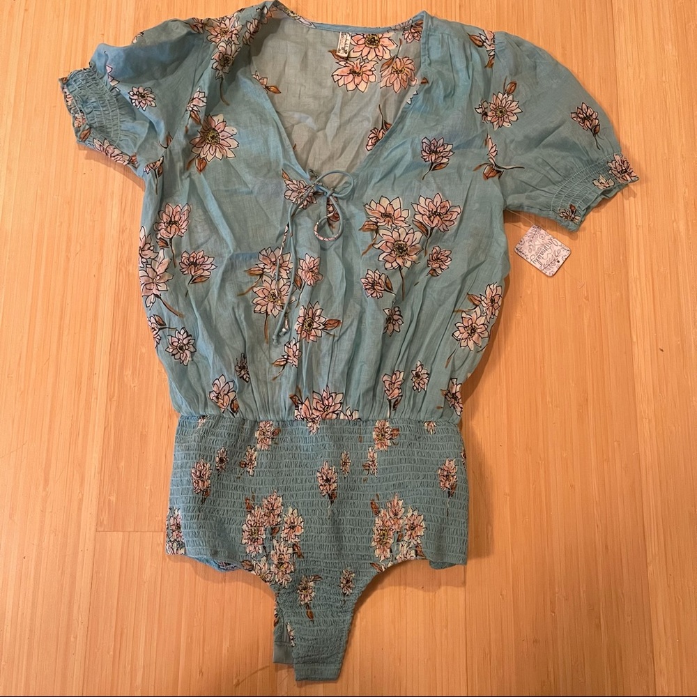 Free People Floral bodysuit